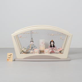 雛人形 紬 人形ケース グレー 一秀 C118-8