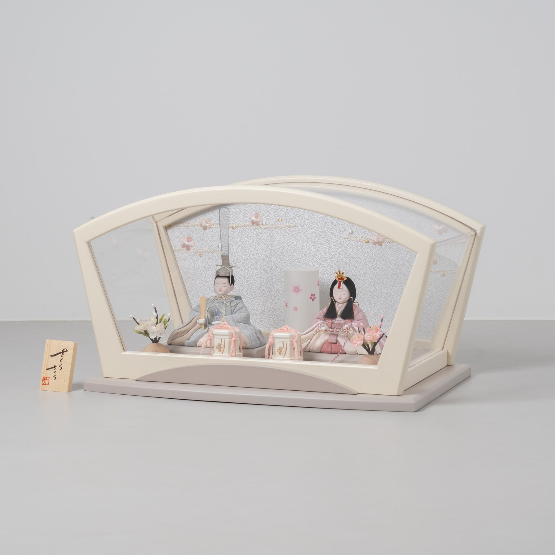 雛人形 紬 人形ケース グレー 一秀 C118-8