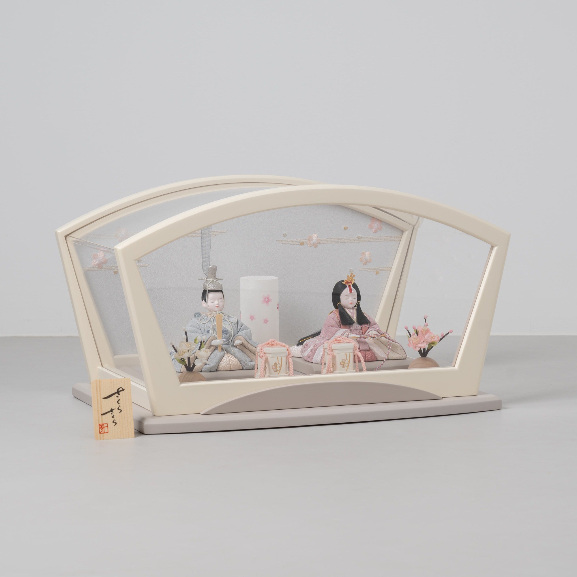 雛人形 紬 人形ケース グレー 一秀 C118-8