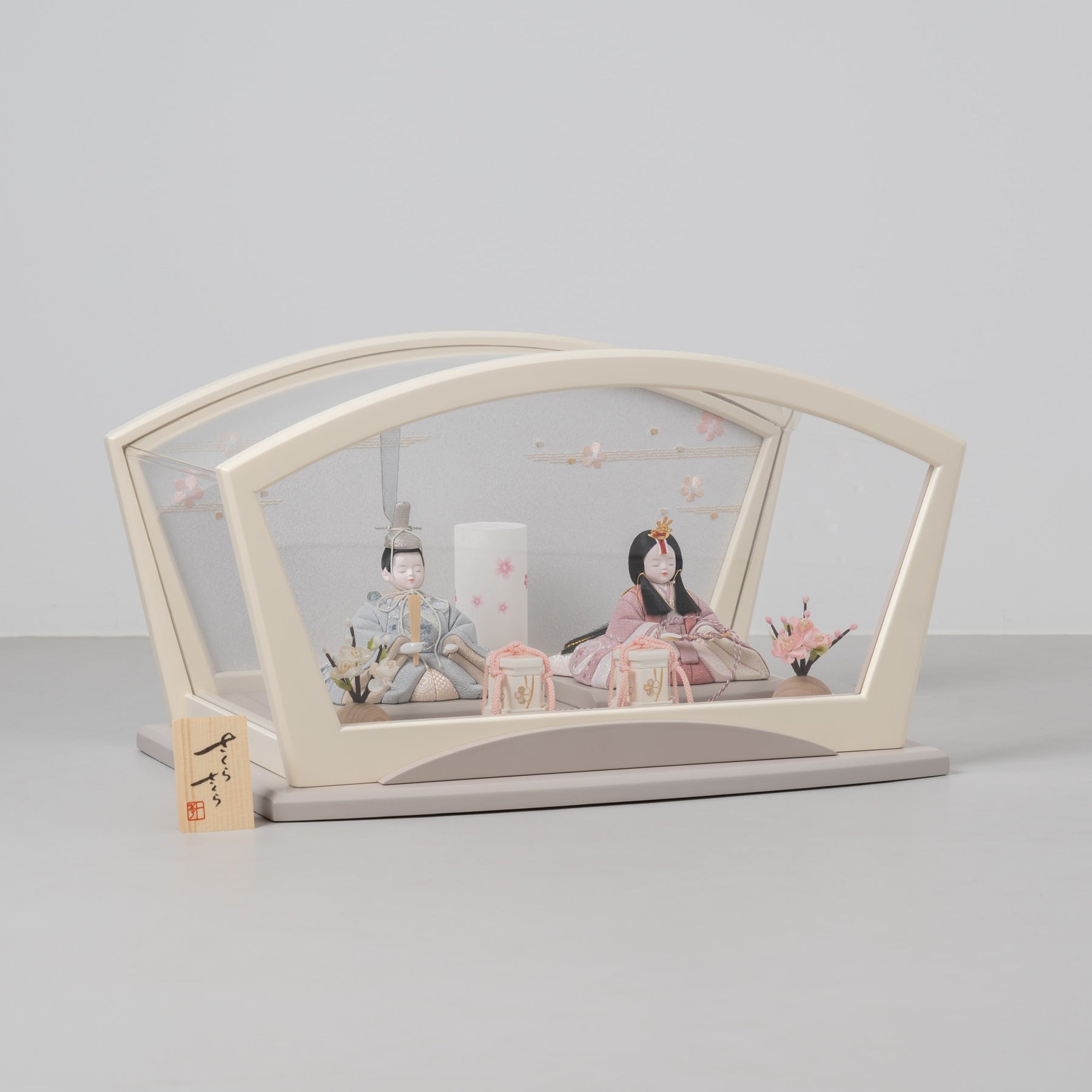 雛人形 紬 人形ケース グレー 一秀 C118-8