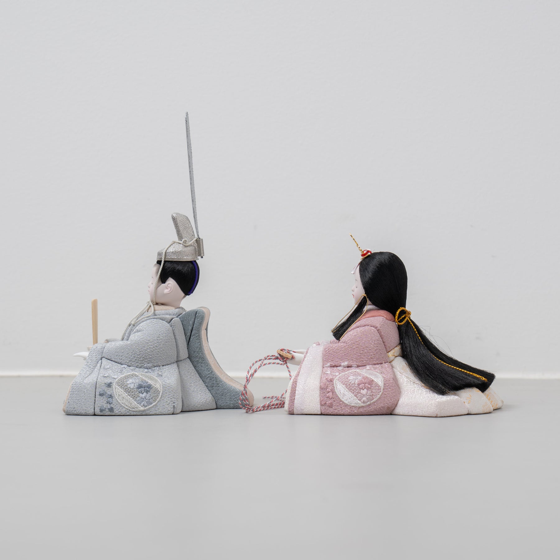 雛人形 紬 人形ケース グレー 一秀 C118-8