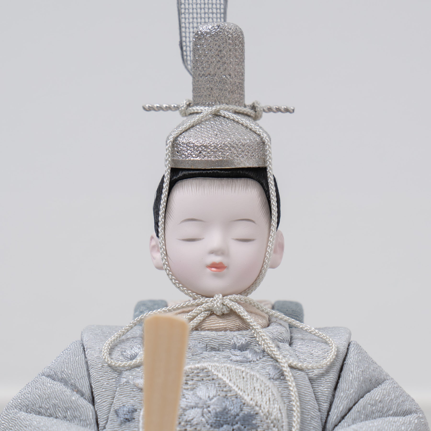 雛人形 紬 人形ケース グレー 一秀 C118-8