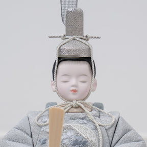 雛人形 紬 人形ケース グレー 一秀 C118-8