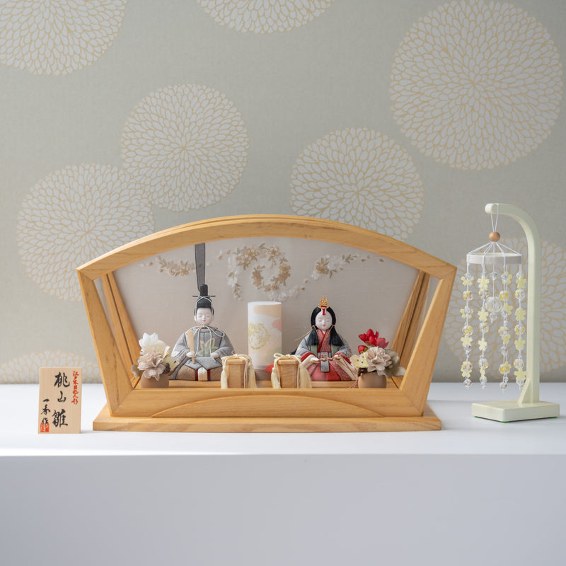 雛人形 紬 人形ケース オーク 一秀