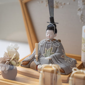 雛人形 紬 人形ケース オーク 一秀 10-8