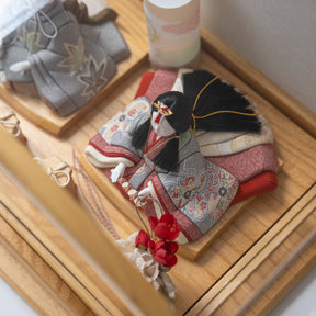 雛人形 紬 人形ケース オーク 一秀 10-8