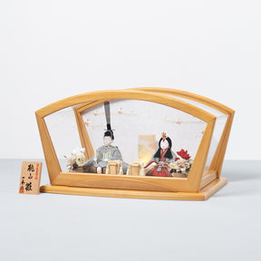 雛人形 紬 人形ケース オーク 一秀 10-8