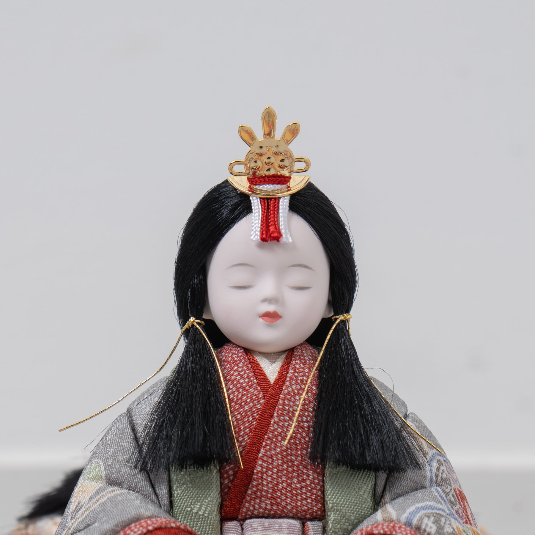 雛人形 紬 人形ケース オーク 一秀 10-8