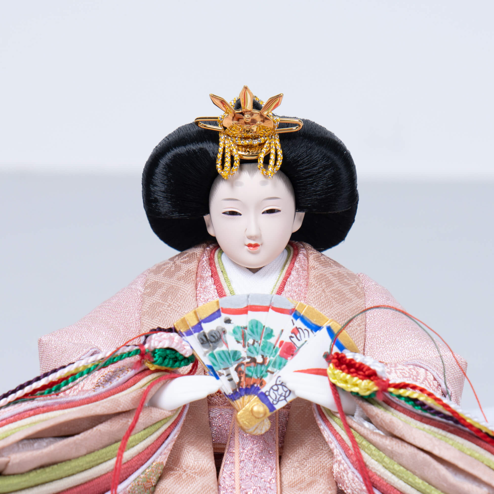 雛人形 琴 収納飾り ブラウン 吉藤作18