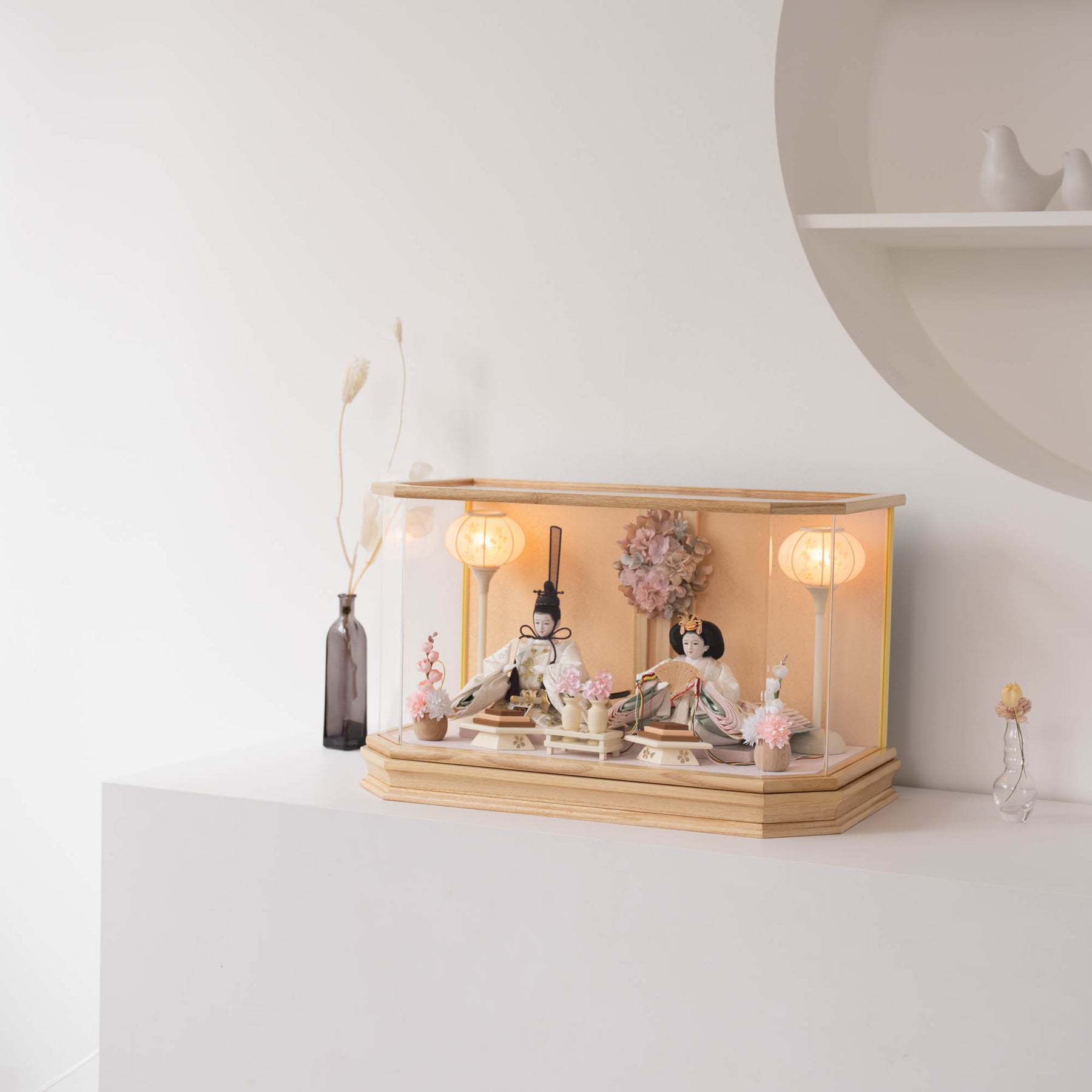 雛人形 かのん 人形ケース 吉藤作 桜刺繍