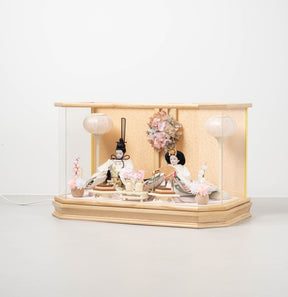 雛人形 かのん 人形ケース 吉藤作 桜刺繍