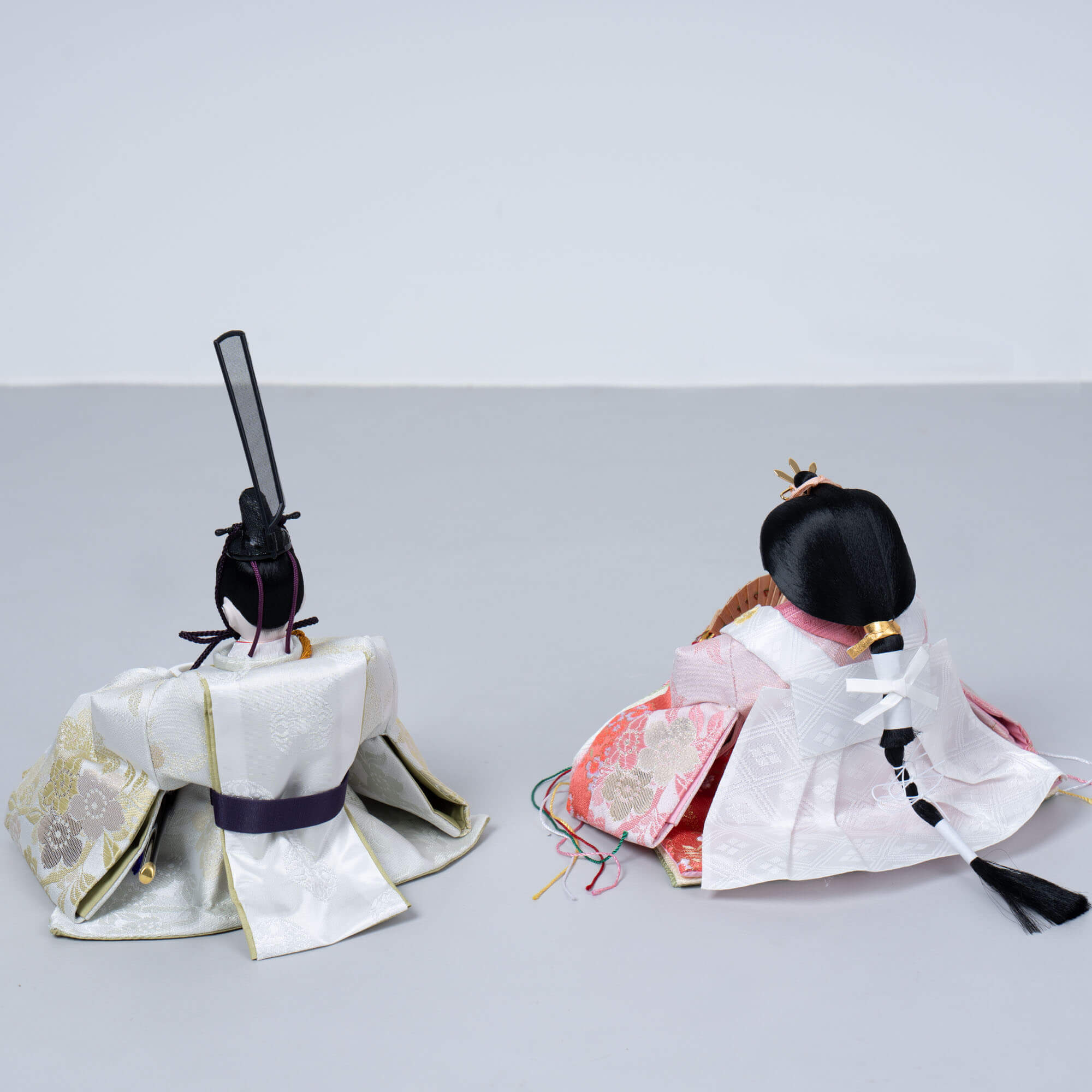 雛人形 花詩 人形ケース 吉徳大光 薄緑ピンク刺繍