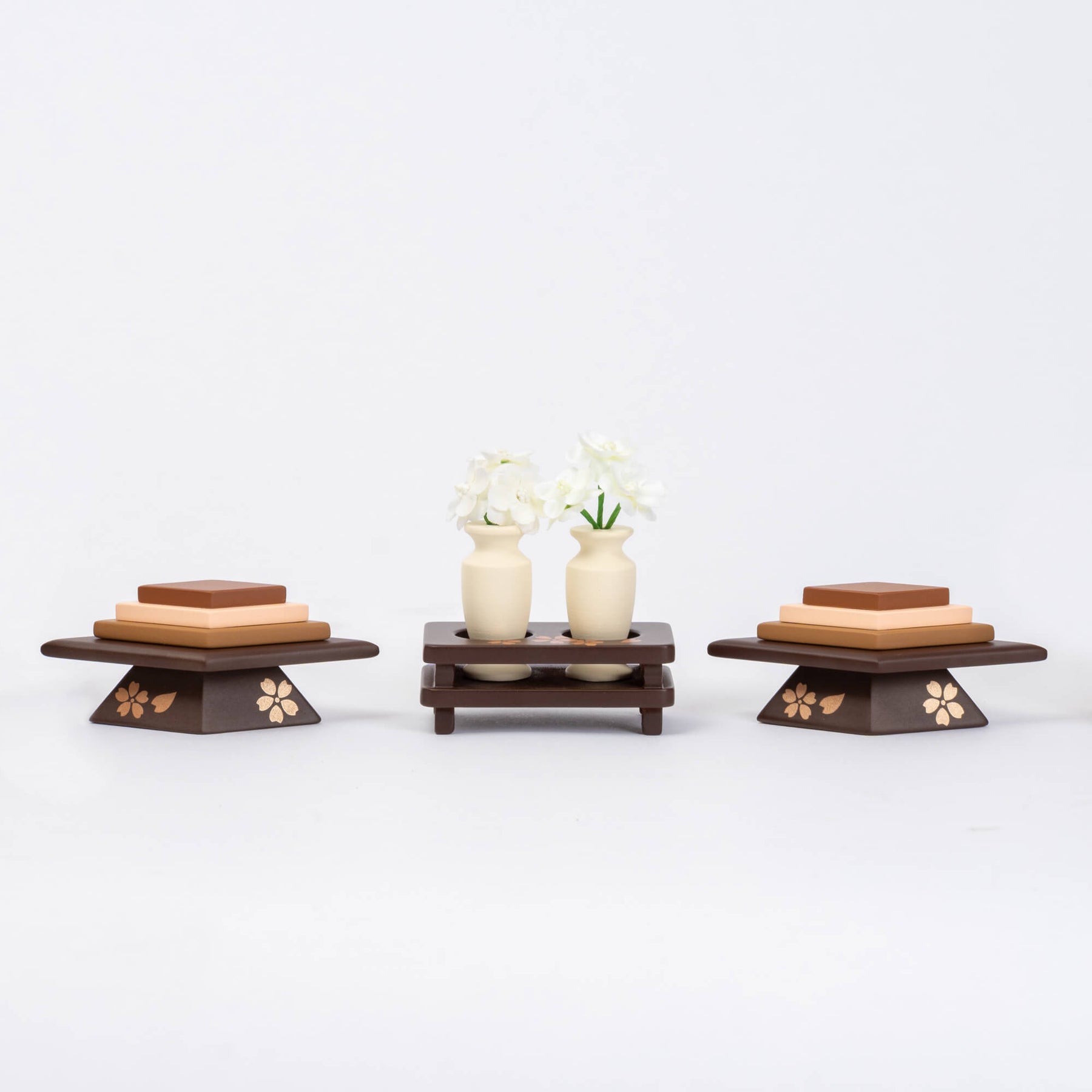 雛人形 凪彩平飾り グレー 笹蔓文様 平安道翠