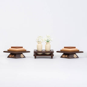 雛人形 凪彩平飾り グレー 笹蔓文様 平安道翠