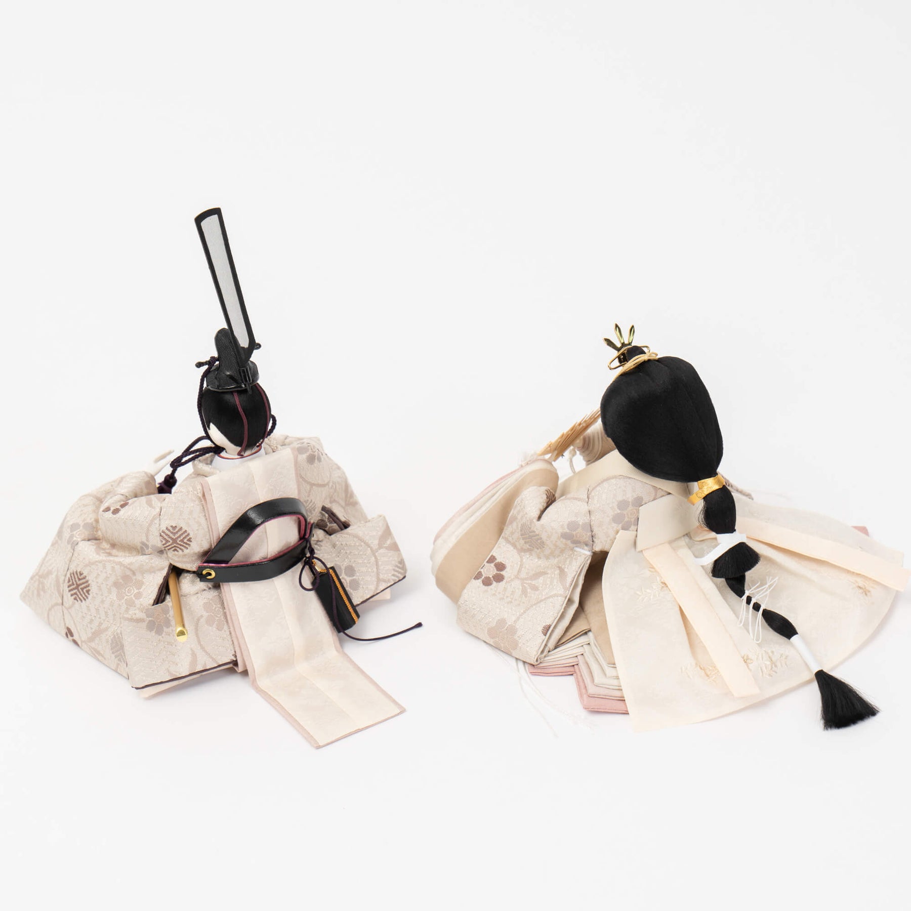 雛人形 凪彩平飾り グレー 笹蔓文様 平安道翠