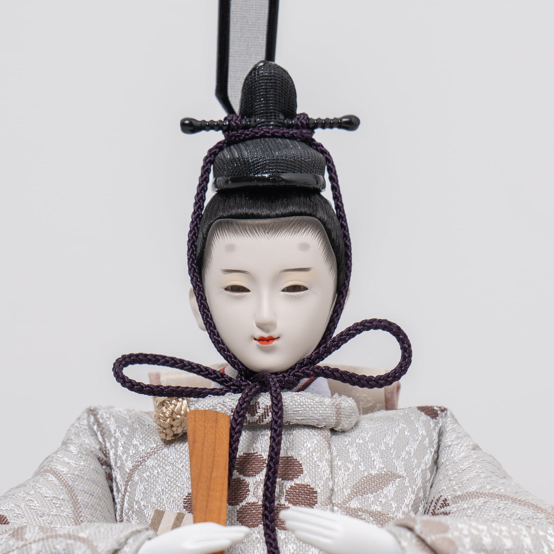 凪彩平飾り グレー 笹蔓文様 平安道翠