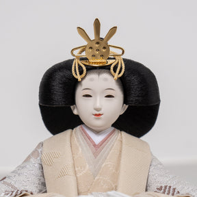 凪彩平飾り グレー 笹蔓文様 平安道翠