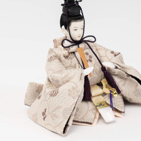 雛人形 凪彩平飾り グレー 笹蔓文様 平安道翠