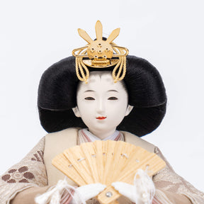 雛人形 凪彩平飾り グレー 笹蔓文様 平安道翠