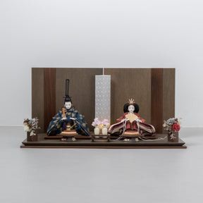 雛人形 凪彩平飾り グレー 平安道翠 正絹有職文様