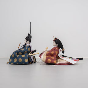 雛人形 凪彩平飾り グレー 平安道翠 正絹有職文様