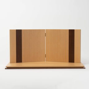 雛人形 凪彩平飾り ナチュラル 平安道翠 ブラウン鶴花刺繍