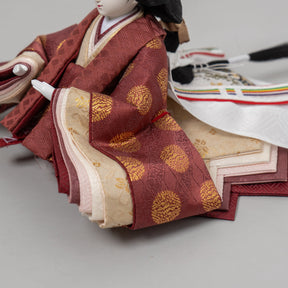 雛人形 煌彩平飾り グレー 平安道翠 正絹有職文様