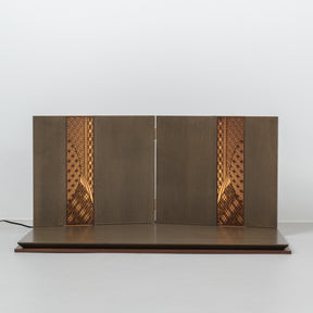 雛人形 煌彩平飾り グレー 平安道翠 正絹有職文様