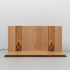 雛人形 煌彩平飾り ナチュラル ライトグレー刺繍 平安道翠