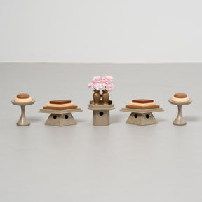 雛人形 ゆずは引出収納飾り ベージュ 吉徳大光 ブルーピンク