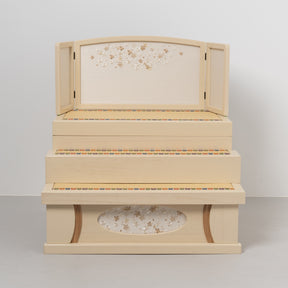 雛人形 ゆずは引出収納飾り ベージュ 吉徳大光 ブルーピンク