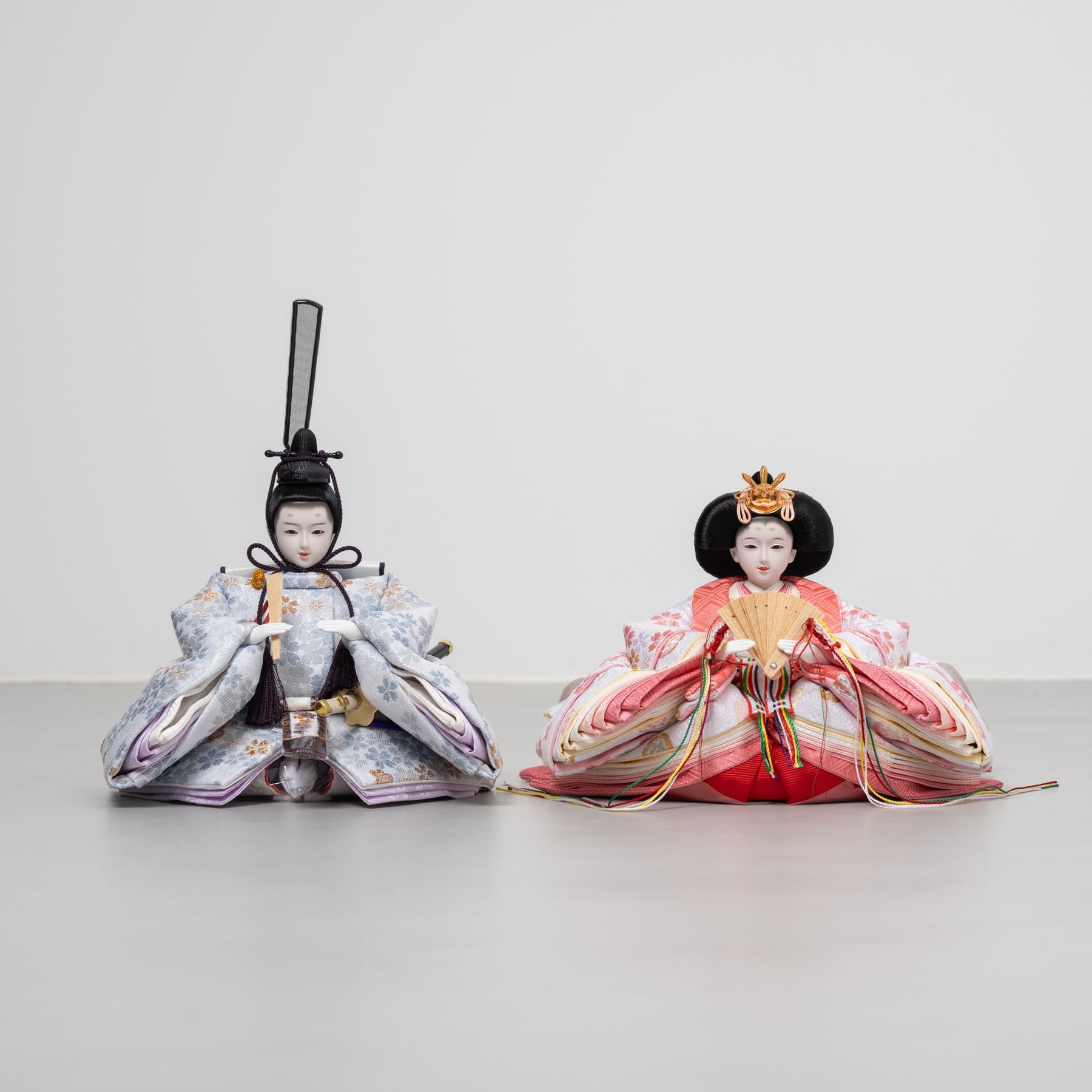 雛人形 ゆずは引出収納飾り ベージュ 吉徳大光 ブルーピンク