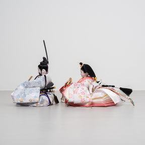 雛人形 ゆずは引出収納飾り ベージュ 吉徳大光 ブルーピンク