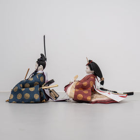 雛人形 凪彩収納飾り グレー 平安道翠 正絹有職文様