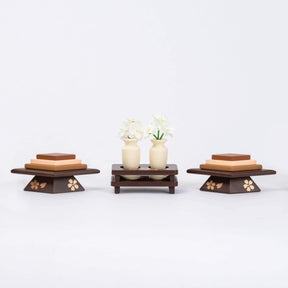 雛人形 凪彩収納飾り グレー 平安道翠 笹蔓文様