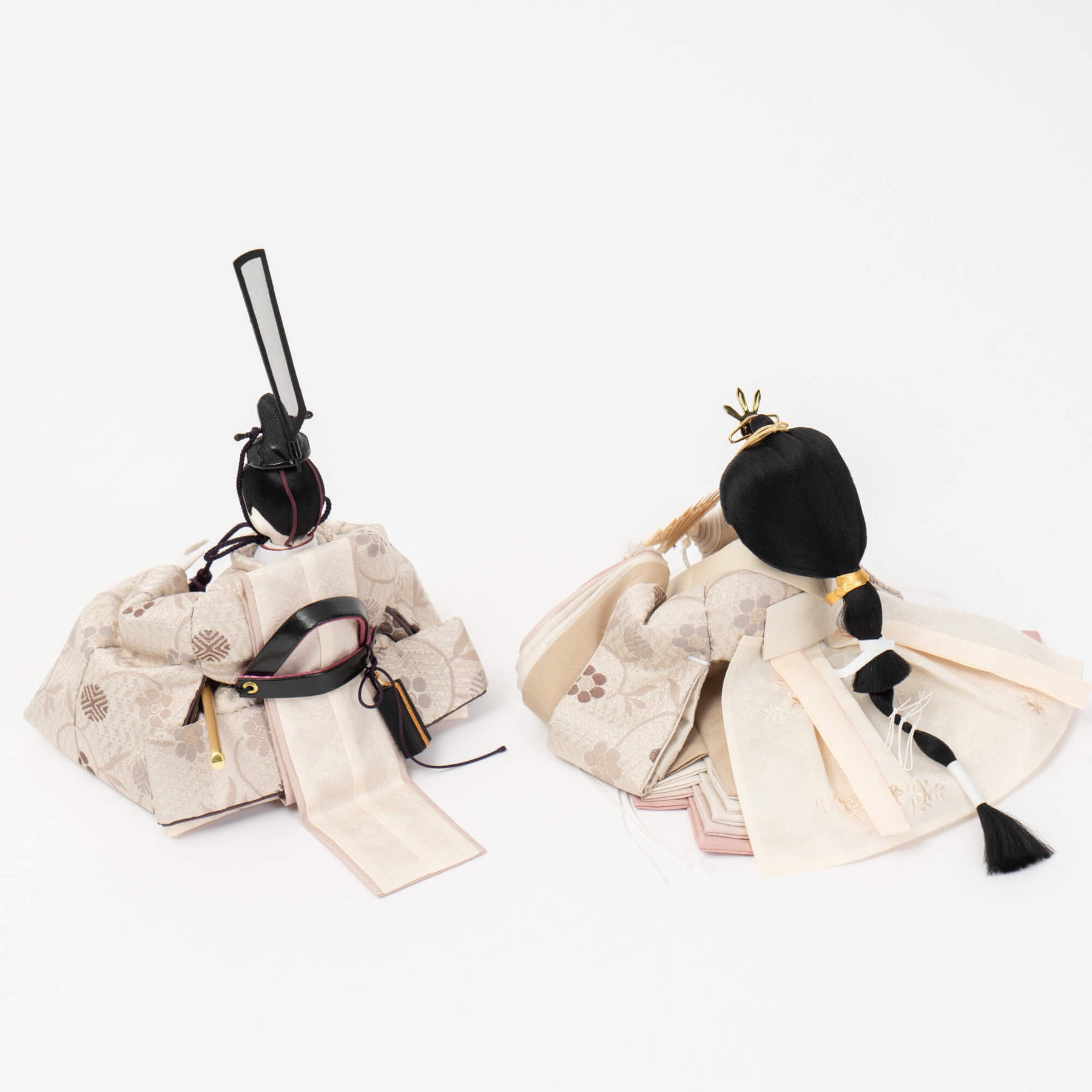 雛人形 凪彩収納飾り グレー 平安道翠 笹蔓文様