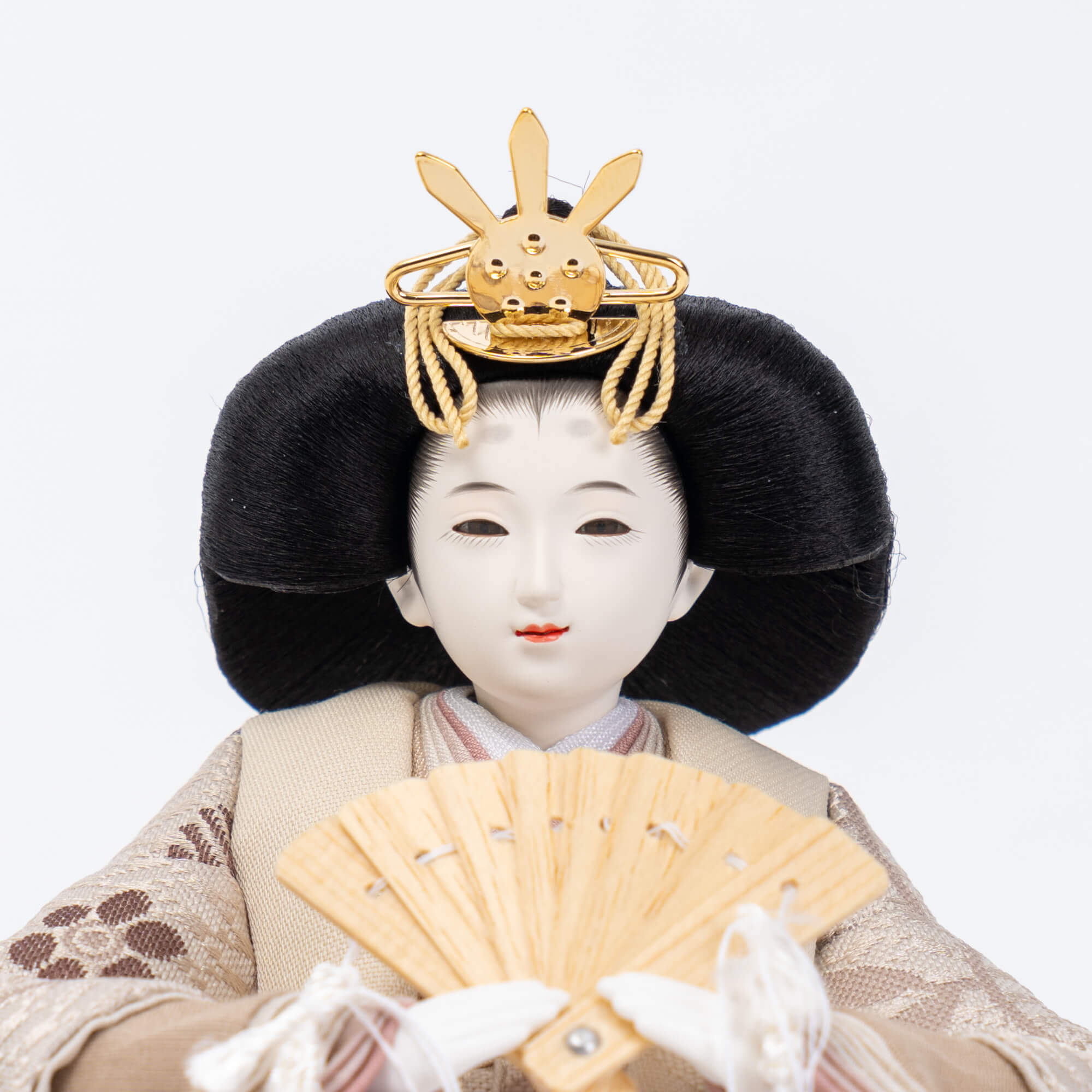 雛人形 凪彩収納飾り グレー 平安道翠 笹蔓文様