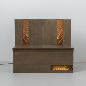 雛人形 煌彩収納飾り グレー 平安道翠 正絹有職文様