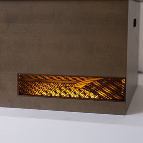 雛人形 煌彩収納飾り グレー 平安道翠 正絹有職文様