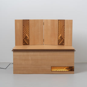 雛人形 煌彩収納飾り ナチュラル ライトグレー刺繍 平安道翠