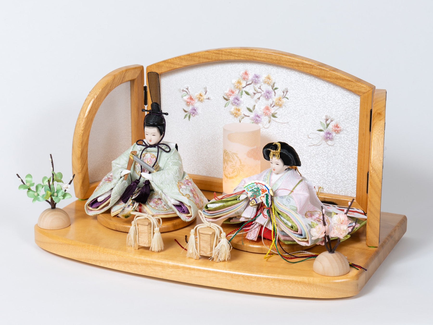 雛人形 こずえ平飾り Lオーク グリーン