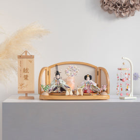 雛人形 こずえ平飾り Lオーク グリーン