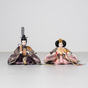 雛人形 ひなも平飾り 白木 吉藤 雲立湧花菱紋