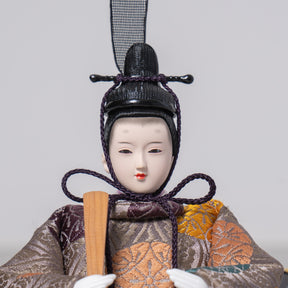 雛人形 ひなも平飾り 白木 吉藤 雲立湧花菱紋