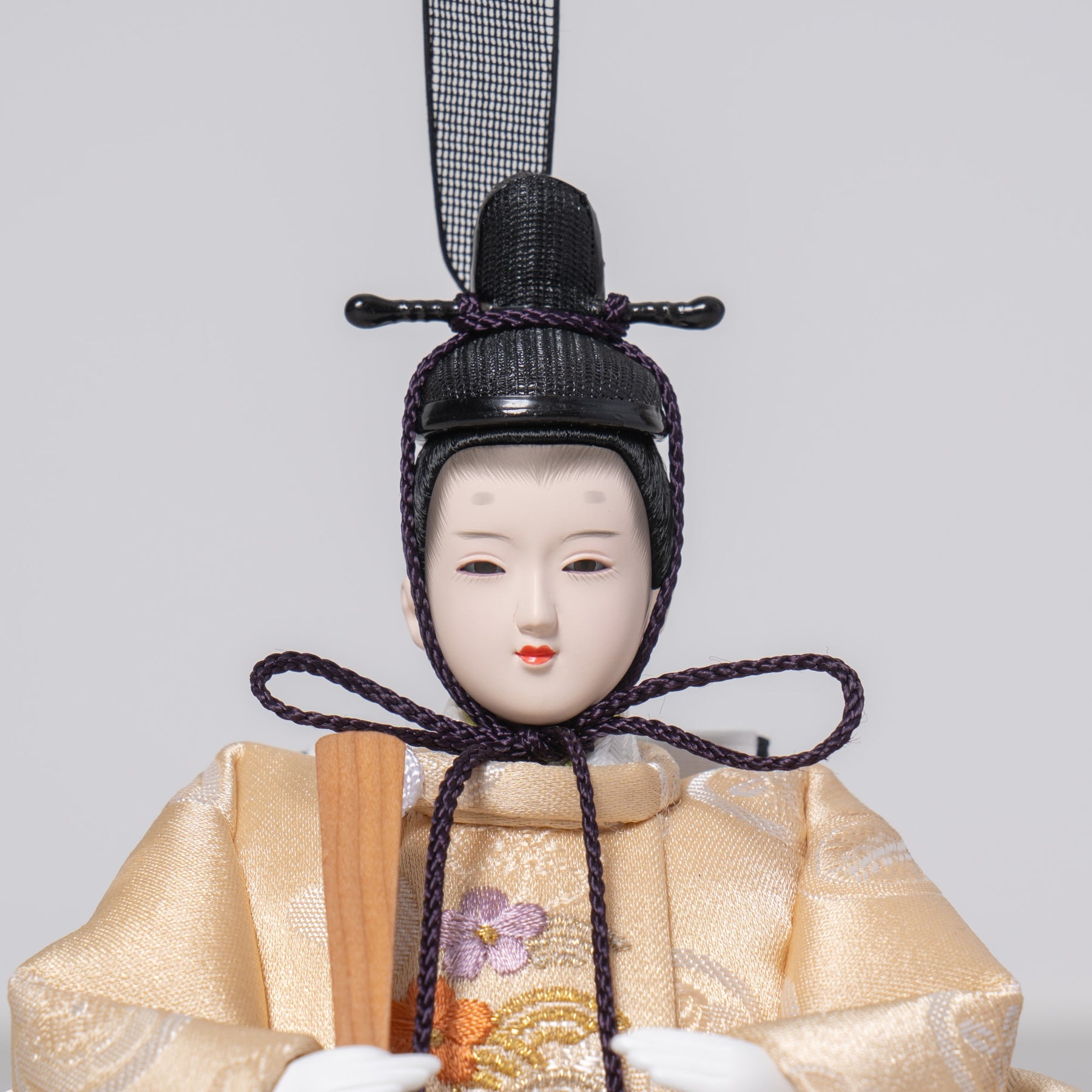 雛人形 ひなも平飾り 白木 吉藤 鳳凰刺繍