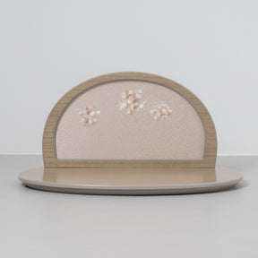 雛人形 絢音平飾り グレー 柴田家千代 エンジ蔦柄