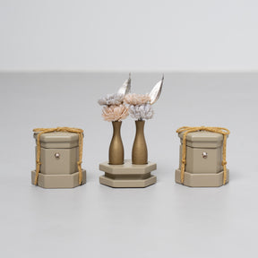 雛人形 絢音平飾り グレー 柴田家千代 薄グレー桜