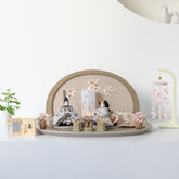 雛人形 絢音平飾り グレー 柴田家千代 薄グレー桜