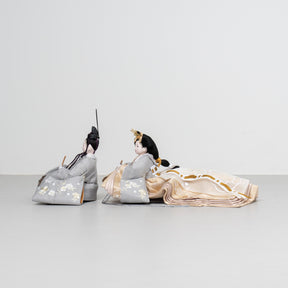 雛人形 絢音平飾り グレー 柴田家千代 薄グレー桜