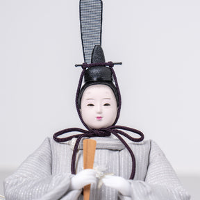 雛人形 絢音平飾り グレー 柴田家千代 薄グレー桜